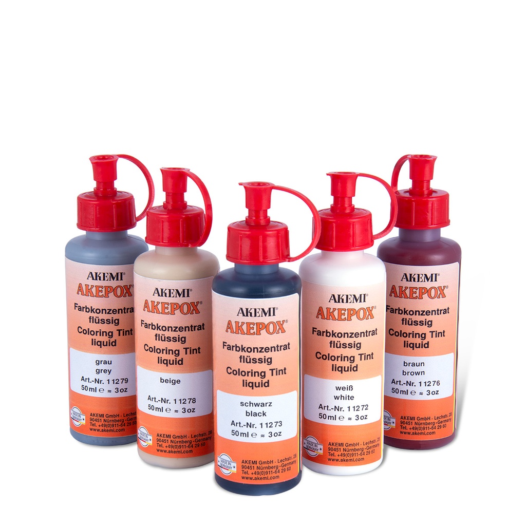 AKEMI - COLORANT LIQUIDE POUR AKEPOX - NOIR - FLACON 50 ML