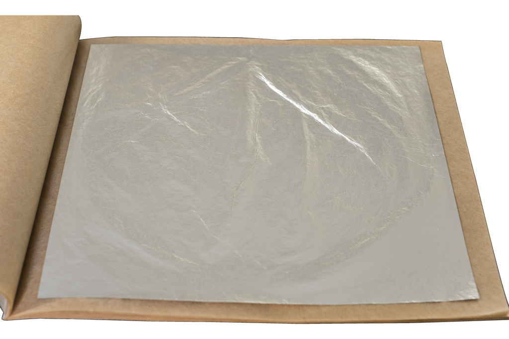 FEUILLE ARGENT POUR EMAILLAGE 130x130 mm , env. 0,3 gr par feuille