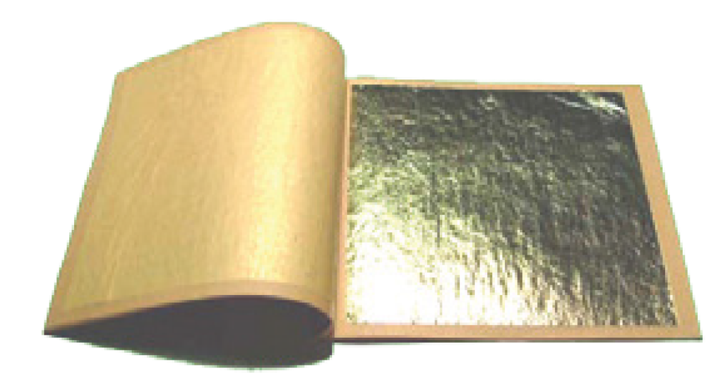 22 k Gold Leaf - 80 x 80 mm - Loose - 25 leaves booklet