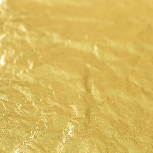 Or 22 carats French pale 80 x 80 mm Adhésif - Le carnet de 25 feuilles
