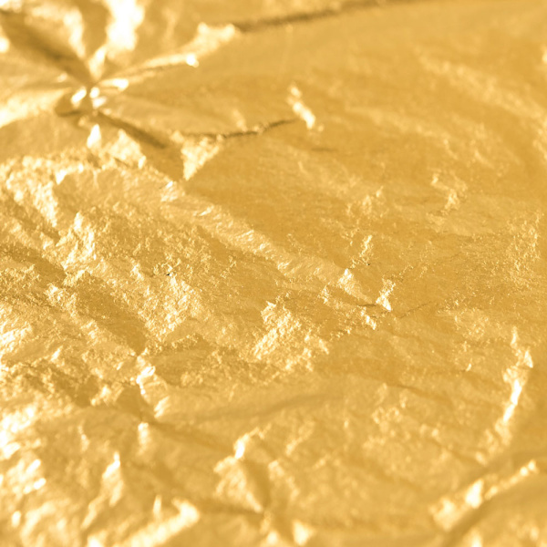 Or 22,5 carats foncé 80 x 80 mm libre - Le carnet de 25 feuilles