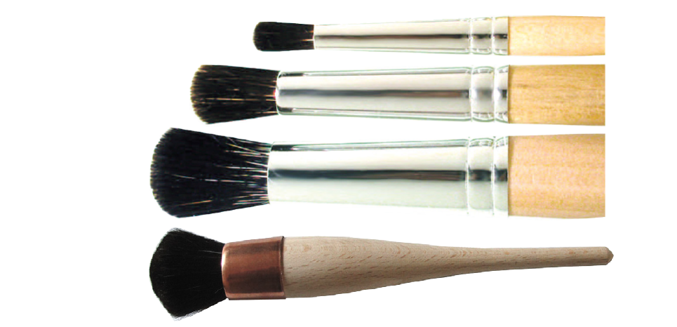 Pinceau Rondin à Dorer 329 RB Putois Rond Bombé Virole Alu - N°14 - Dia.9